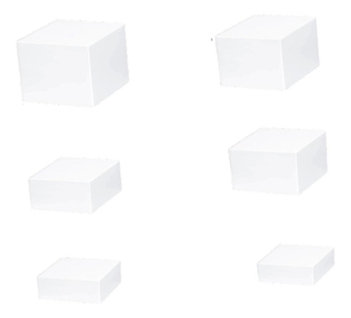 Conjunto De 6 Suportes De Exposição De Cubo De Acrílico