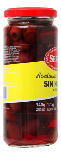 Aceitunas Kalamata Sin Hueso Serpis 340 G