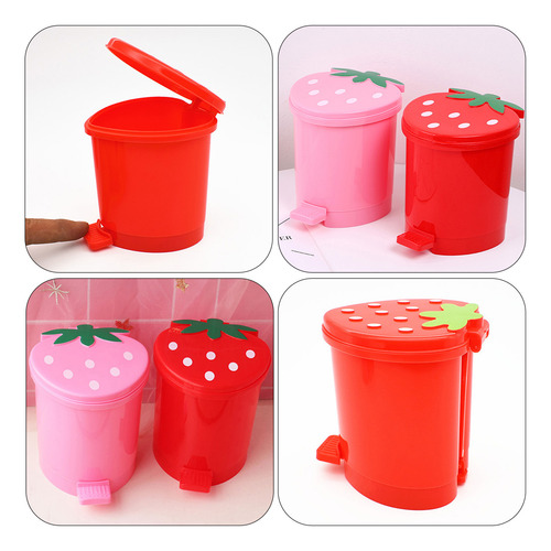 2 Prácticos Cubos De Basura De Escritorio Para Uso Doméstico