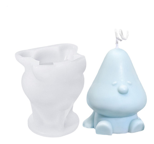 Molde De Vela Navideña En 3d Con Dibujos Animados Navideños,