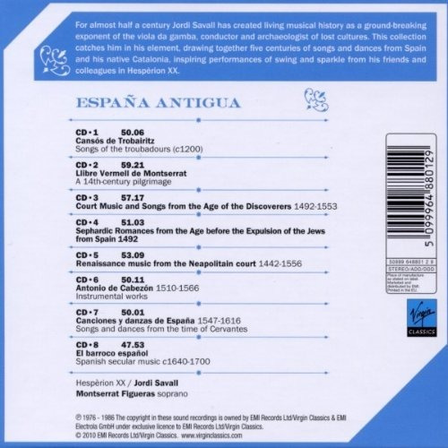 Jordi Savall - España Antigua 1200/1700 - 8 Cds.