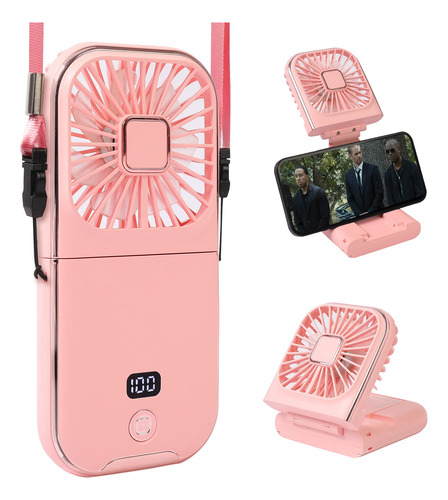 Ventilador Portátil Recargable Con Pantalla Digital Y Funció