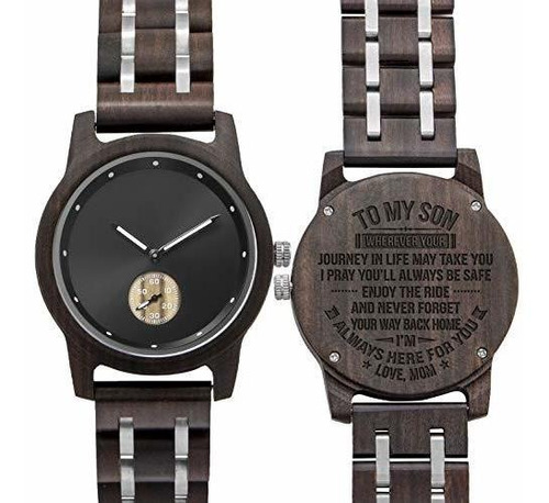 Reloj De Madera Personalizado Para Hombre Personalizable Con