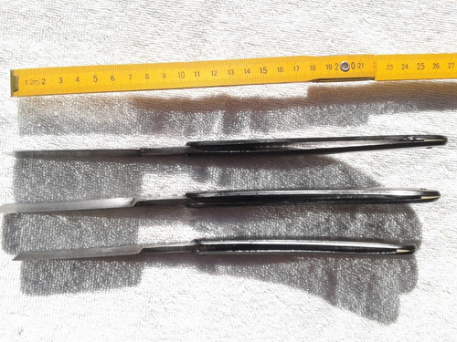 3 Antiguas Navajas Barbero Solingen Hugo Rade Alemanas