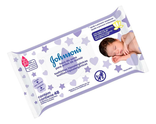 Johnson's Baby X6 Toallitas Húmedas Antes De Dormir 48u 6c
