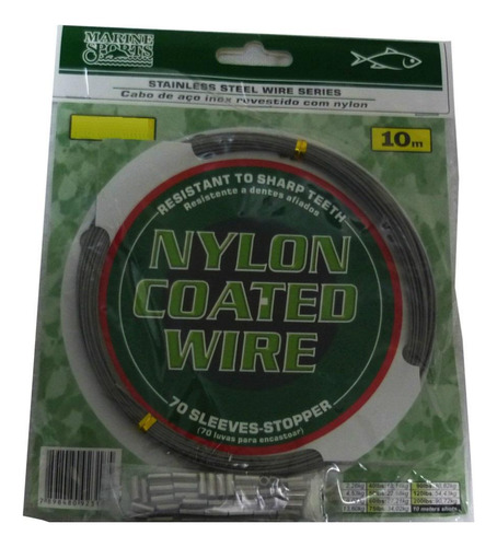 Cabo De Aço Pesca Encastoar Coated Wire 60 Libras