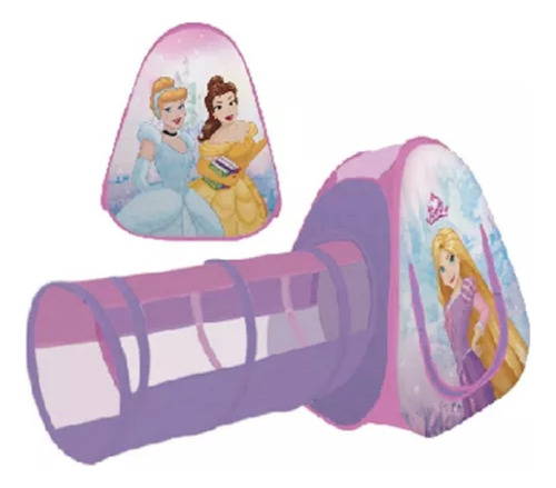 Carpa Casita Infantil Disney Princesas Con Tunel Color Violeta