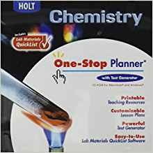Holt Chemistry Onestop Planner Cdrom With Test Generator