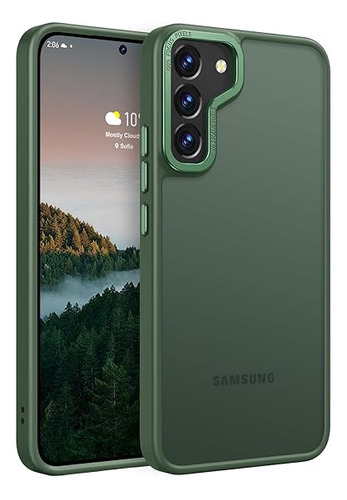 Funda Para Samsung Galaxy S22 Silicona Translucida Verde 