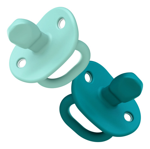 Pack 2 Chupetes Ortodoncico Etapa 2 De Silicona Boon B11272 Color Teal Período De Edad 0-6 Meses