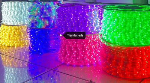 Luces Led Manguera Cálido Navideña Rollo De 100 Metros