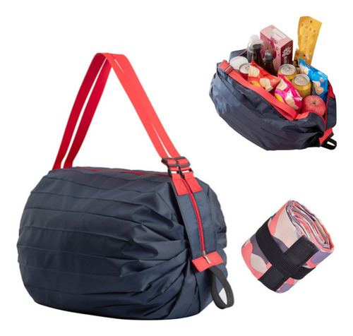 2 Bolsas De Compras Reutilizables Plegables De Gran Capacida