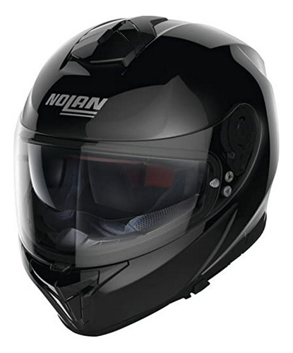 Casco De Moto Nolan N80-8 Sólido Negro Brillo Md