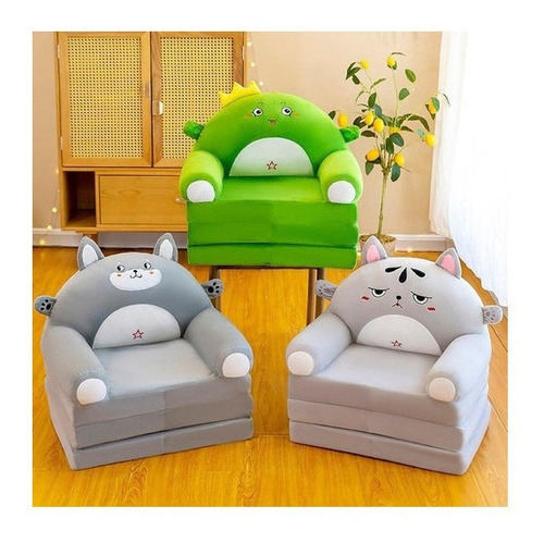 Sofá Plegable Para Niños Pequeños, Sillón, Funda Lavable Color Dog