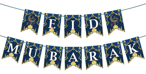 Banderín Colgante Con La Bandera De Eid Mubarak, Nuevo Papel