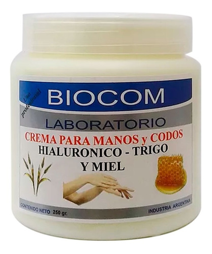 Crema Para Manos Hialuronico Trigo Y Miel 250g - Banfield