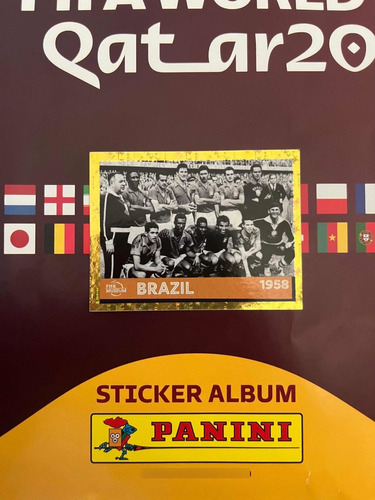 Lamina Sticker Seleccion Brazil 1958 Panini 2022