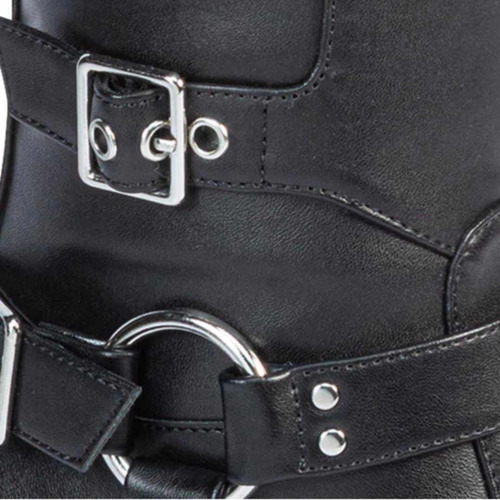 Bota Texana Tubo Alto Pu Con Hebillas 1149873 Dama