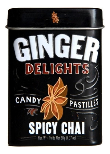 Pastilha Canadense Ginger Delights Spicy Chai 30g