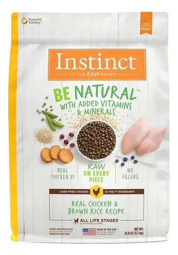 comprar Alimento Instinct Be Natural para perro adulto todos los tamaños sabor pollo y arroz de 11.34 kg