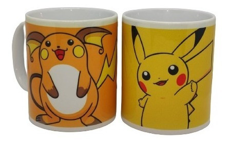 Imagen 1 de 2 de Tazas Pokémon Pack 2 Unidades Pikachu Raichu