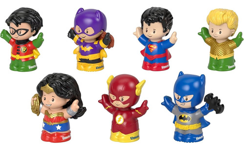 Fisher-price Little People Dc Super Friends - Juego De 7 Fig