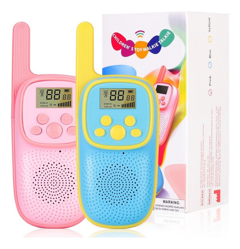 2 Uds Radios Walkie Talkies For Niños Carga Usb 3km