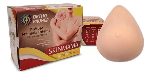 Protese De Silicone Mamaria Externa Pos Mastectomia Incolor Tamanho 5 (44+)