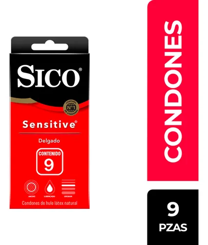 comprar Sico® Sensitive, Condones Delgados, caja de 9 pzas