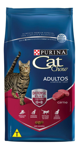 Ração Purina Cat Chow Gatos Adultos Carne 10.1kg