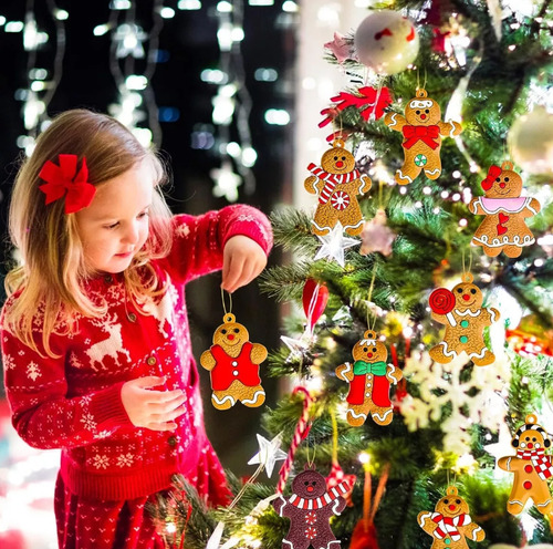 Adornos Colgantes Navideños, 24 Unidades, Bonita Decoración,