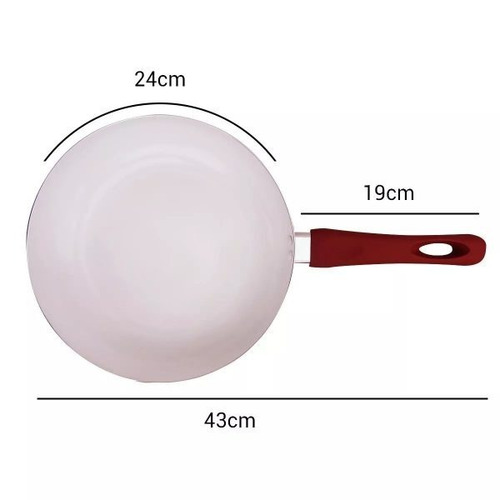 Imagen 3 de 4 de Sarten Antiadherente, De Aluminio Interior Ceramica De 24cm