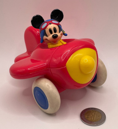 Avioncito Con Llantas De Mickey Mouse Figura Original Disney (Usado)
