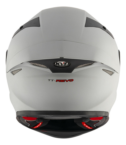 Capacete Kyt Tt Revo Fecho Duplo D Plain Asp Grey Off White