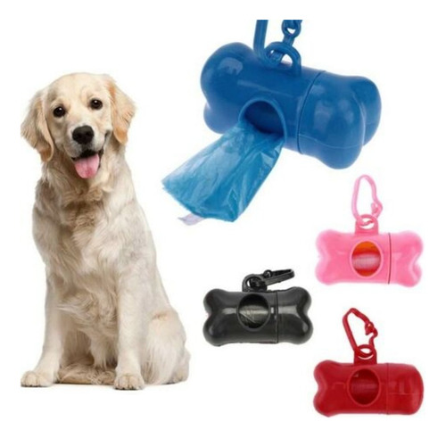 Dispensador Bolsa Desechos + 2 Rollo De Bolsas Para Perros