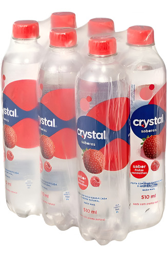 Água Saborizada Com Gás Frutas Vermelhas Crystal 510ml 12x