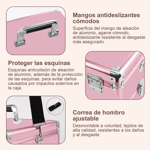 Maleta Portátil Para Manicura/maquilaje Profesional Dos Capa