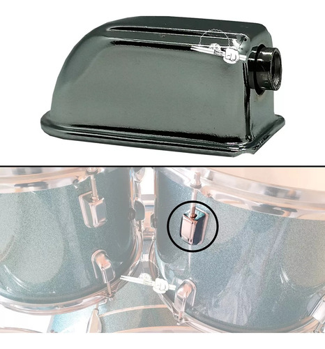 Canoa De Bateria Para Caixa, Tom E Surdo / Cromada Com Nota