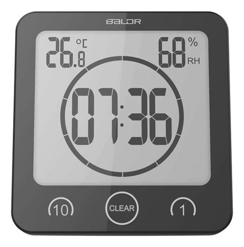 Reloj De Ducha Impermeable Reloj De Baño Pantalla Lcd Digita