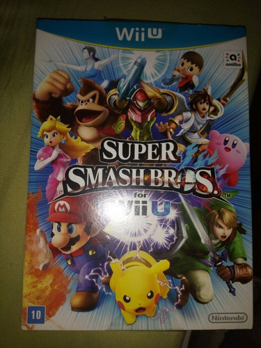 Super Smash Bros Wii U Midia Fisica Edição Nacional Com Luva