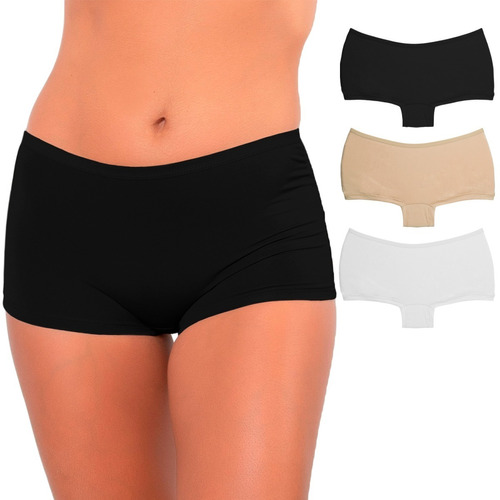 Kit 10 Cueca Feminina Calcinha Box Short Microfibra Atacado