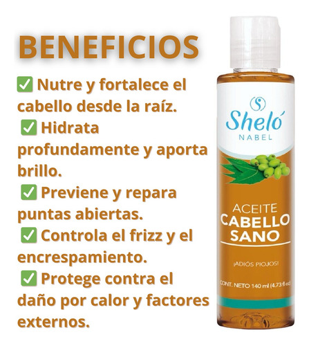 Shampoo Cabello + Gel + Spray +aceite Cabello Sano