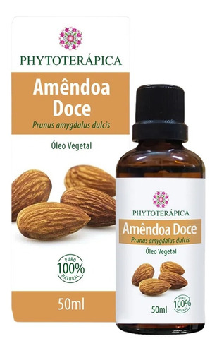 Oleo Vegetal Amendoa Doce  60ml  100% Puro  Phytoterapica Tipo De Embalagem Pote Fragrância Amendoas