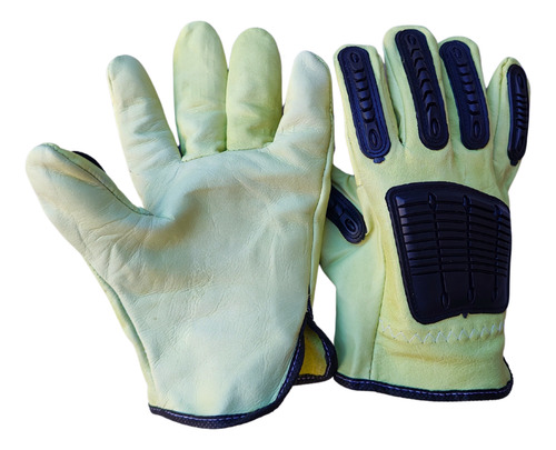 Guantes Vaqueta Anti Shock X10 Pares Refuerzo Alto Impacto