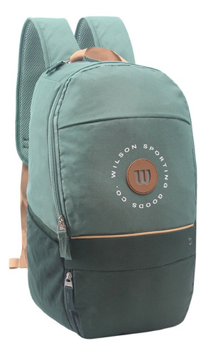 Mochila escolar Wilson Mochila Sporting color verde diseño lisa 25L