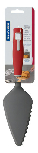 Espátula roja de nylon para pasteles y pizzas Tramontina