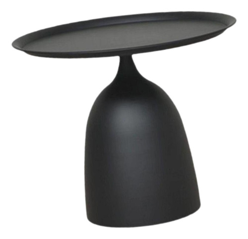 Mesa Auxiliar Pequeña, Mesa De Bebidas Forma Corta Negra