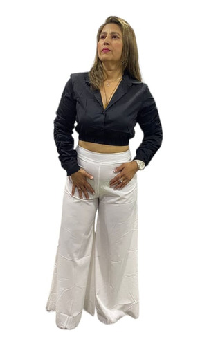 Hermoso Pantalon Palazo Bota Ancha Para Dama Con Estilo