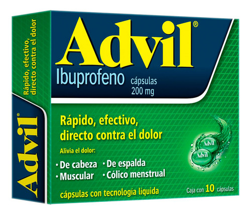 Advil Fast Cápsulas Gel 200 Mg, 10 Cápsulas