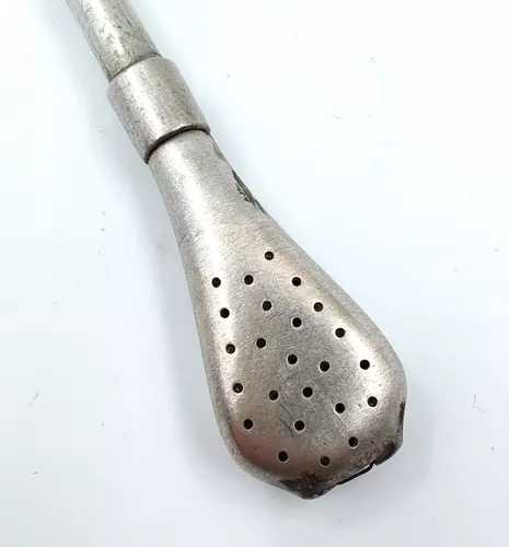 Bombilla Antigua Para Mate De Plata Y Oro Año 1920 -  Bombas de plata,  Joyería de plata hecha a mano, Oro plata